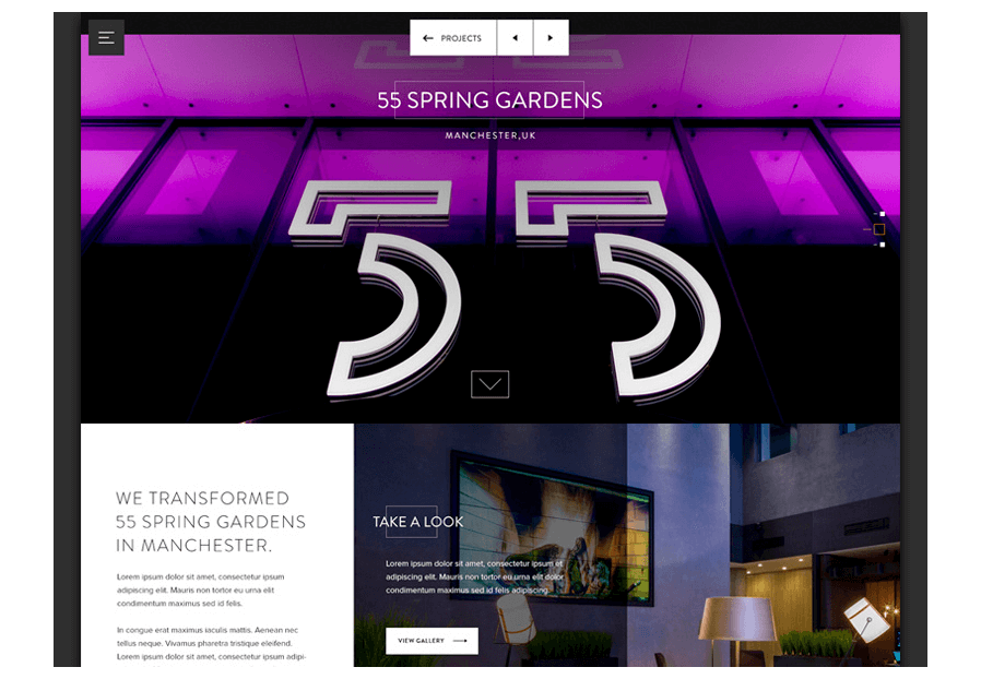 Monchacso created the website for construction company ARCO to present their services